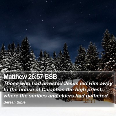 Matthew 26:57 BSB Bible Verse Image