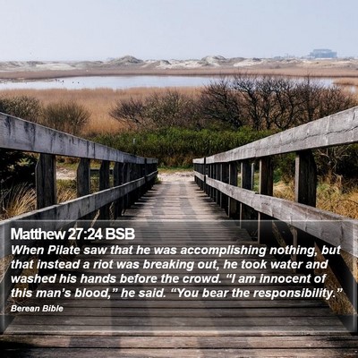 Matthew 27:24 BSB Bible Verse Image