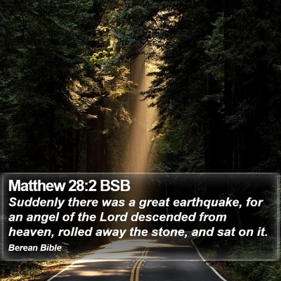 Matthew 28:2 BSB Bible Verse Image