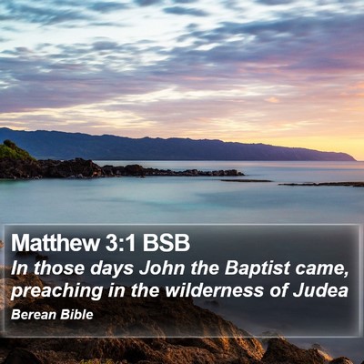 Matthew 3:1 BSB Bible Verse Image