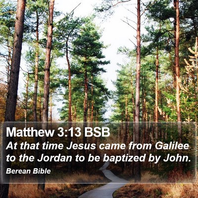 Matthew 3:13 BSB Bible Verse Image