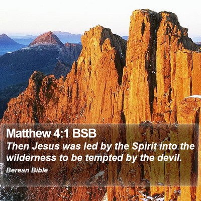 Matthew 4:1 BSB Bible Verse Image