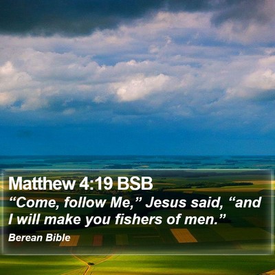 Matthew 4:19 BSB Bible Verse Image