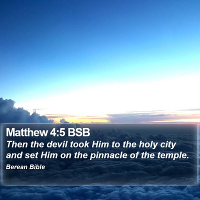 Matthew 4:5 BSB Bible Verse Image