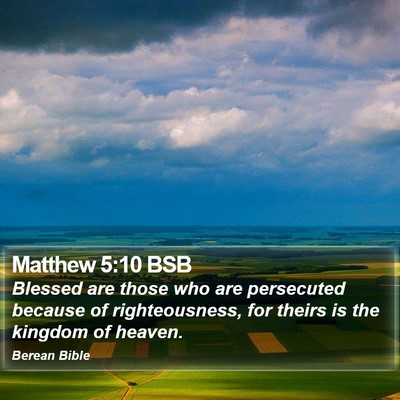 Matthew 5:10 BSB Bible Verse Image