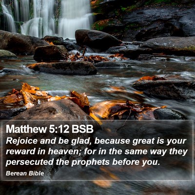 Matthew 5:12 BSB Bible Verse Image