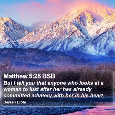 Matthew 5:28 BSB Bible Verse Image