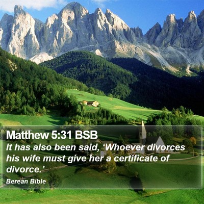 Matthew 5:31 BSB Bible Verse Image