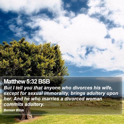 Matthew 5:32 BSB Bible Verse Image