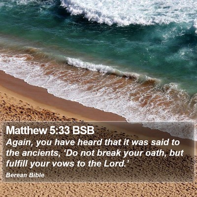 Matthew 5:33 BSB Bible Verse Image