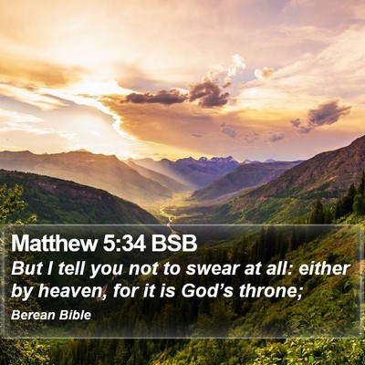 Matthew 5:34 BSB Bible Verse Image