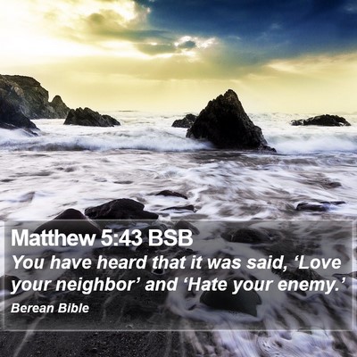 Matthew 5:43 BSB Bible Verse Image