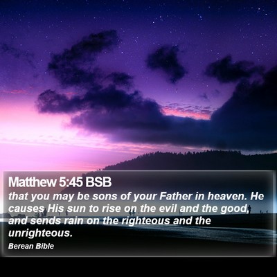 Matthew 5:45 BSB Bible Verse Image