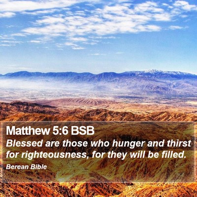 Matthew 5:6 BSB Bible Verse Image