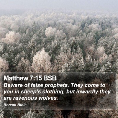 Matthew 7:15 BSB Bible Verse Image