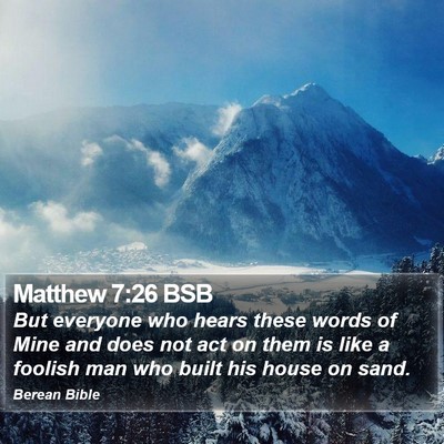 Matthew 7:26 BSB Bible Verse Image