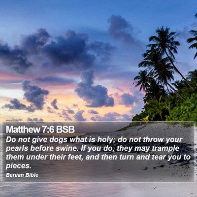 Matthew 7:6 BSB Bible Verse Image
