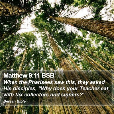 Matthew 9:11 BSB Bible Verse Image