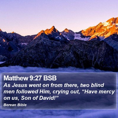 Matthew 9:27 BSB Bible Verse Image