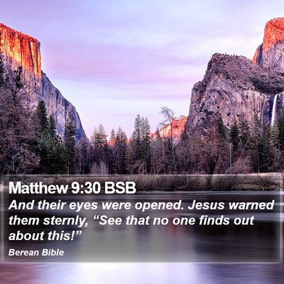 Matthew 9:30 BSB Bible Verse Image