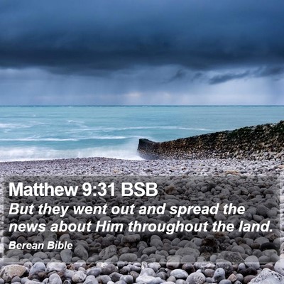 Matthew 9:31 BSB Bible Verse Image