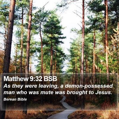 Matthew 9:32 BSB Bible Verse Image