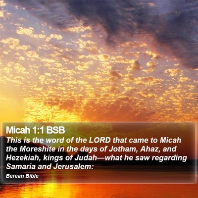 Micah 1:1 BSB Bible Verse Image