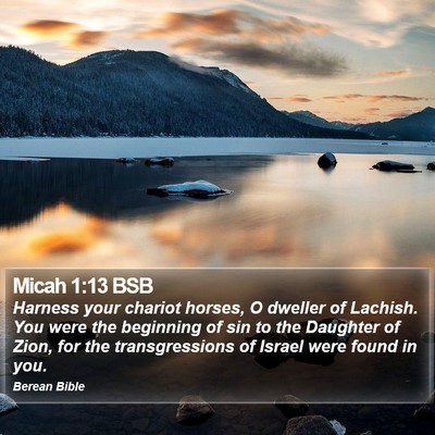 Micah 1:13 BSB Bible Verse Image