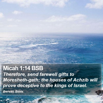 Micah 1:14 BSB Bible Verse Image