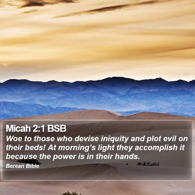 Micah 2:1 BSB Bible Verse Image