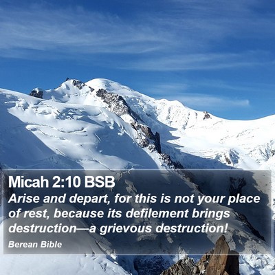 Micah 2:10 BSB Bible Verse Image