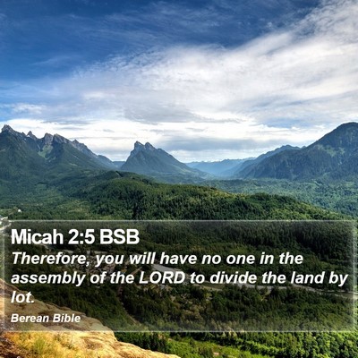 Micah 2:5 BSB Bible Verse Image