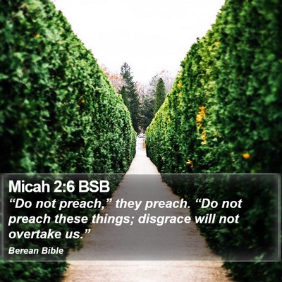 Micah 2:6 BSB Bible Verse Image