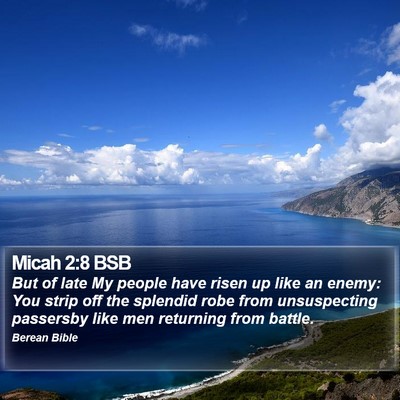 Micah 2:8 BSB Bible Verse Image