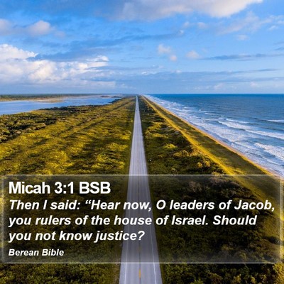 Micah 3:1 BSB Bible Verse Image