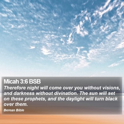Micah 3:6 BSB Bible Verse Image