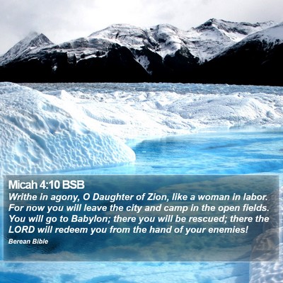 Micah 4:10 BSB Bible Verse Image