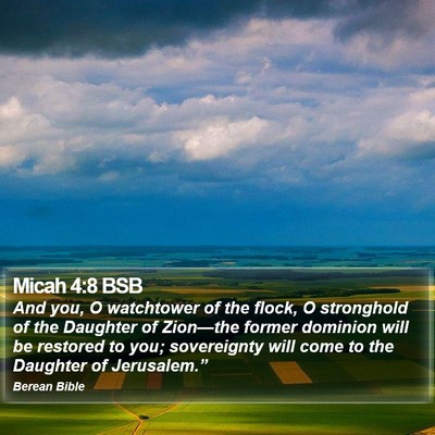Micah 4:8 BSB Bible Verse Image