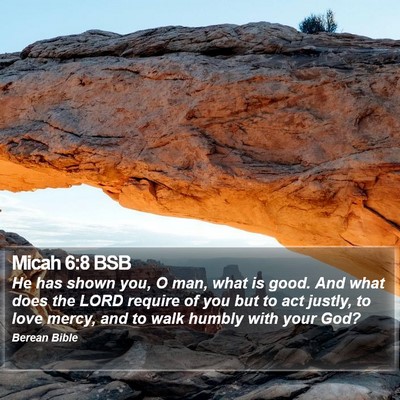 Micah 6:8 BSB Bible Verse Image