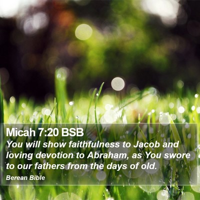 Micah 7:20 BSB Bible Verse Image
