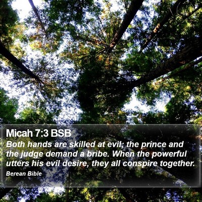 Micah 7:3 BSB Bible Verse Image