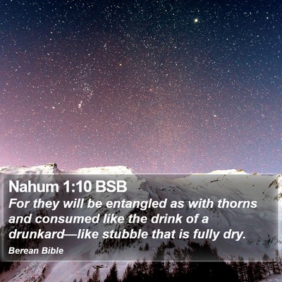 Nahum 1:10 BSB Bible Verse Image
