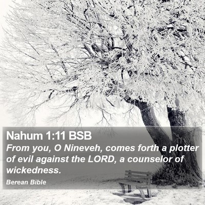 Nahum 1:11 BSB Bible Verse Image