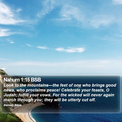 Nahum 1:15 BSB Bible Verse Image