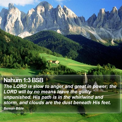 Nahum 1:3 BSB Bible Verse Image