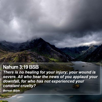 Nahum 3:19 BSB Bible Verse Image