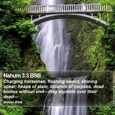 Nahum 3:3 BSB Bible Verse Image