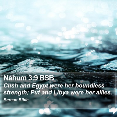 Nahum 3:9 BSB Bible Verse Image