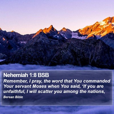 Nehemiah 1:8 BSB Bible Verse Image