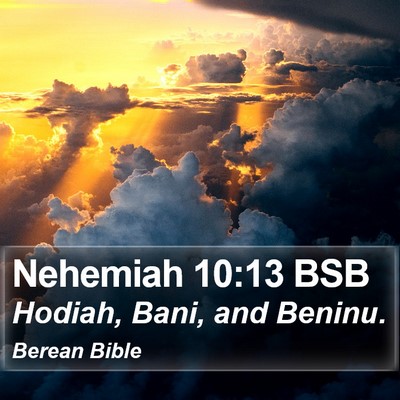 Nehemiah 10:13 BSB Bible Verse Image